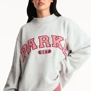 SET X PARKE VARSITY MOCKNECK - BAKED/RHUBARB